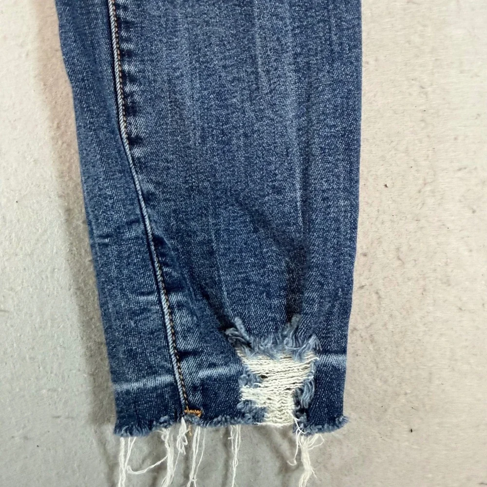 Good American Good Legs Skinny Jeans Womens 29 Distressed Raw Hem